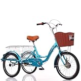 Buona pedalata: questa bicicletta a tre ruote è perfetta per il tempo libero, l'esercizio fisico, lo shopping in famiglia, i picnic all'aperto, ecc. Con questo triciclo, puoi esplorare liberamente e goderti il divertimento della pedalata, goderti il sole e l'aria fresca
