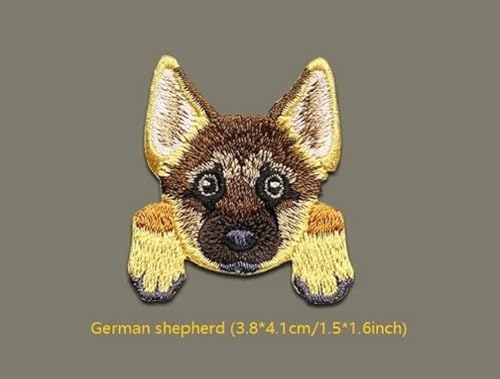 Sourcemall 4Pcs Dog Iron On/ Sew On Patches, Dog Embroidered Applique For Diy Clothing, Jackets, Jeans, Backpacks, Hats, Arts Craft Sew Making (Four Dogs) #TOP1