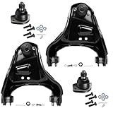 Detroit Axle - Front 4pc Control Arms Ball Joints for Chevrolet Blazer S10 GMC Jimmy Sonoma Isuzu Hombre Oldsmobile Bravada, 2 Upper Control Arms 2 Lower Ball Joints Assembly Replacement