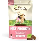 Pet Naturals of Vermont - Daily Probiotic for Dogs, Digestive Health Supplement, 160 Bite Sized Chews