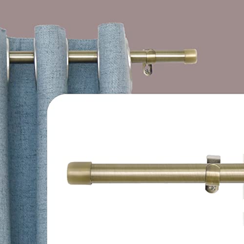 DALINA TEXTIL - Barra de Cortina Bronce Extensible Sin Terminales - Barra Cortinas Fina para Salón Dormitorio - Palos...