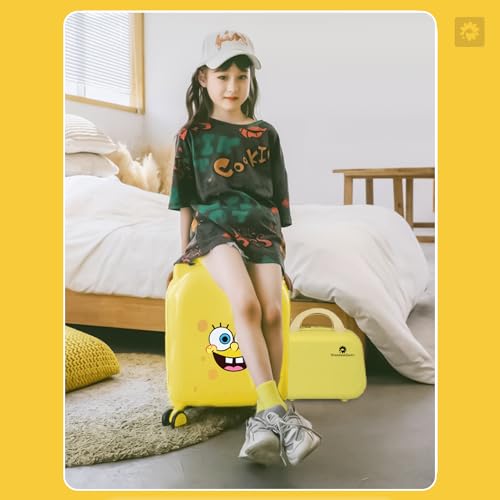 Image of StarAndDaisy Kid's Luggage /Suitcase Combo for Children Boys & Girls with Wheels,Mini Hand Bag, Number Lock, Water Proof, Adjustable Handle Height Trolley (Beige-Mickey Mouse Print)