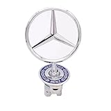 Calebkk Hood Star Emblem Badge Alloy Plated Hood Replacement Accessories Fit for W124 W210 E-Class W202 W203 C Class W204 C Class W220 S Class 1994-2007(Silver)