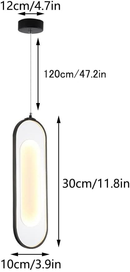 Suspension LED géométrique moderne 12W à intensité variable pour salon - 7