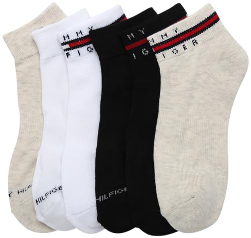 Image of Tommy Hilfiger Womens Quarter Socks - 6 Pack Soft Cushioned Athletic Performance Ankle Socks for Women for Sports and Running