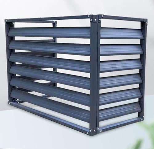 Valla De 1,5 P/3 P Para Ocultar El Aire Acondicionado, Cubierta Para Miniaire Acondicionado Split De Unidad Exterior, Cubiertas De Aluminio Para Aire Acondicionado Grey-100*50*70cm/40*20*28in