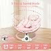 Baby Swing for Infants with 5 Swing Speeds, Portable Electric Baby Swing with Bluetooth, Remote Control & Touch Panel, 5-Point Harness, Indoor & Outdoor Use, Pink