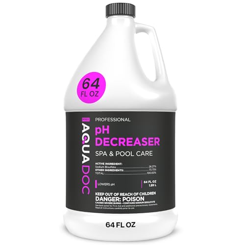 AquaDoc Spa pH Decreaser for Hot Tub - 64oz - Sodium Bisulfate Spa pH Down for Water Balance - Made in USA