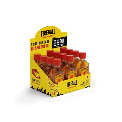 Fireball Whisky Canela Kit com 12 Miniaturas de 50ml