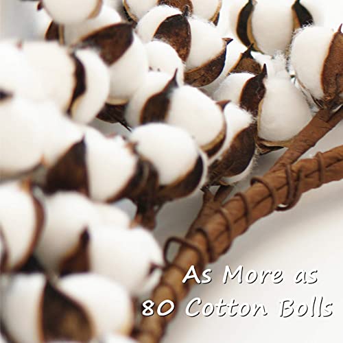 Real Cotton Wreath - 18"- 23" Adjustable Stems For Front Door Festival Hanging Decorations Welcome Decor Made From Natural White Cotton Flowers Bolls #TOP3
