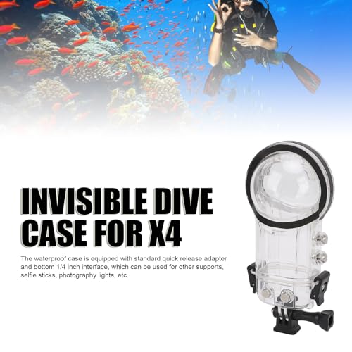 Para Caixa de Mergulho Invisível Insta 360 X4, IPX8 à Prova D'água até 50 M (164 pés) de Carcaça de