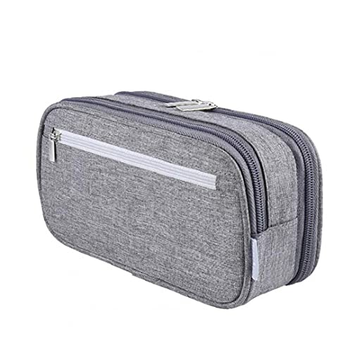 Capacité Sac crayon, Crayon School Coque Multifunction Sac de stylo, Papeterie Organisateur Comptements de stockage Grey High Performance Cover