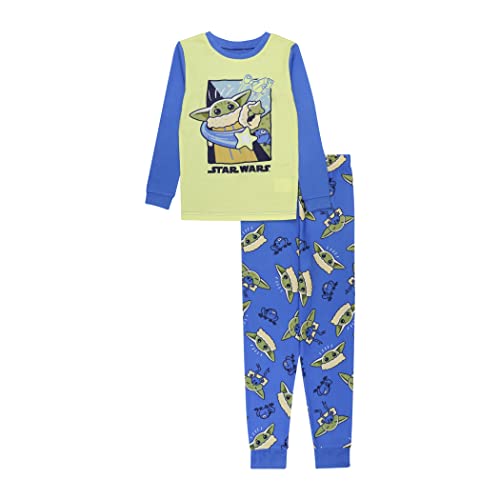 STAR WARS Boys' 2-Piece Loose-Fit Pajamas Set, Grogu The Force, 8