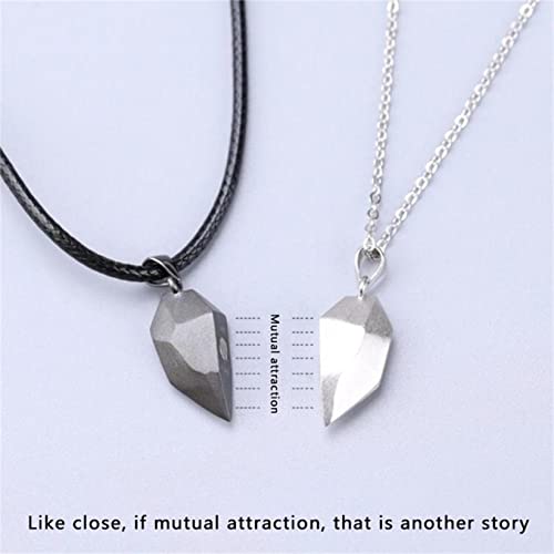 Ilh Creative Magnet Love Necklace Sets Cool Heart Couple Necklace For Boys And Girls Necklace Gifts By Zyooh #TOP3