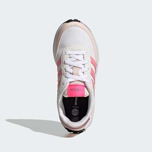 adidas Tênis unissex infantil Run anos 70, Branco/Rosa Bliss/Rosa lúcido, 17