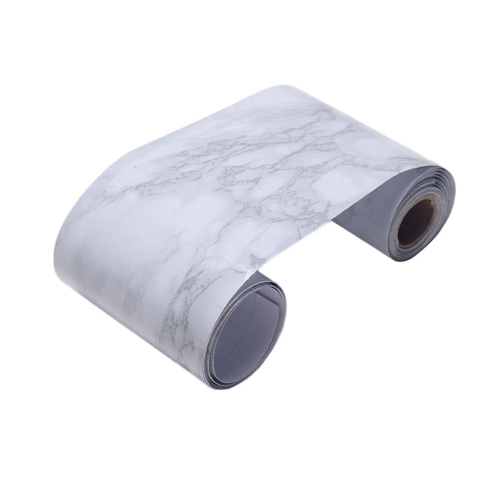 SEIWEI Self Adhesive Film Waterproof Marble Wallpaper Home Decoration Tile Sticker for Bathroom, Kitchen, Toilet, Bedroom (Gray Marbling)