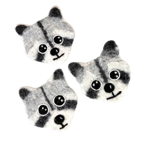 KFMON 3/6 sottobicchieri in feltro, fatti a mano, sottobicchiere assorbente, sottobicchiere in lana, durevoli e resistenti al calore, per la decorazione del tavolo da pranzo, 3/6 pezzi