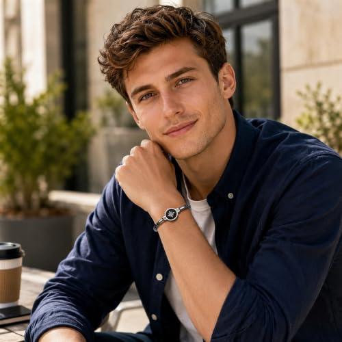 Pulsera Compass para Hombre con Piedras Naturales miniatura 2