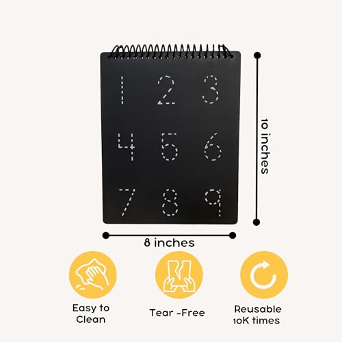Image of Berrybee 6-in-1 Montessori Pre-Writing Board for Kids 2-6 Years | Alphabet, Numbers, Shapes & Hindi Varnmala Tracing Board | Reusable Handwriting Practice & Fine Motor Learning