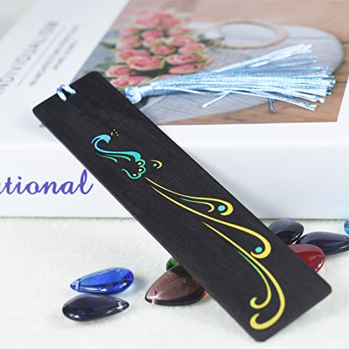 Segnalibro in legno naturale con nappa