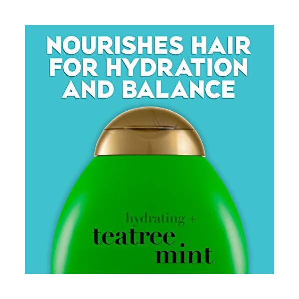 OGX-Hydrating-Tea-Tree-Mint-Conditioner-Nourishing-Invigorating-Scalp-Conditioner-with-Tea-Tree-Peppermint-Oil-Milk-Proteins-Paraben-Free-Sulfate-Free-Surfactants-13-fl-oz OGX Hydrating + Tea Tree Mint Conditioner, Nourishing & Invigorating Scalp Conditioner with Tea Tree & Peppermint Oil & Milk Proteins, Paraben-Free, Sulfate-Free Surfactants, 13 fl oz