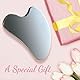 Gua Sha Stein, Edelstahl Gua Sha Stein für Kieferformung & Schwellungsreduktion, Hautpflege Geschenk für Gesicht, Augen, Hals, Körper (Silber)