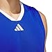 adidas Men's 3-Stripes Basketball Tank Top, Team Royal Blue/White, Medium