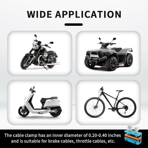 Image of Double-Headed Motorcycle Cable Luber Tool for Brake Cable Lubrication,Cable Lube Dispenser Motorcycle Tools for Motorcycles Bicycle Scooter,Universal Motorcycle Tools Cable Lube (Blue Gold)