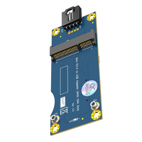 Adaptador PCIe A USB 2.0 con Ranura para Tarjeta Módulo Expansión del Adaptador Externo Convertidor para Módulo WWAN/LTE