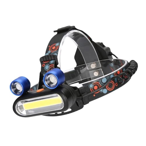 Linterna frontal LED recargable USB compacta de plástico negro para evitar caídas en escalada