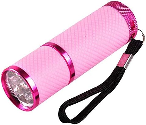 Anself Mini Flash Light for LED UV Gel Curing Lamp Light Handheld Nail Dryer Nail Flashlight 9 LEDs 395nm UV Flashlights Detector for Facial M-ask