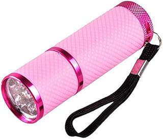 Anself Mini Flash Light for LED UV Gel Curing Lamp Light Handheld Nail Dryer Nail Flashlight 9 LEDs 395nm UV Flashlights Detector for Facial M-ask
