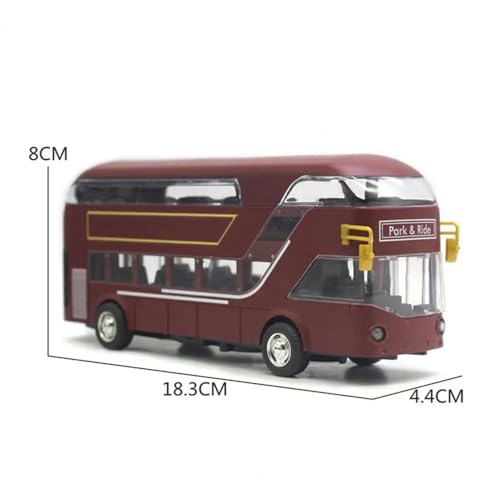 Image of DARVICE Toy Bus Double Decker Bus Toys for Kids Diecast Metal Bus Alloy London Bus Light & Music Open Door Collection Bus Toys for Boy Kids
