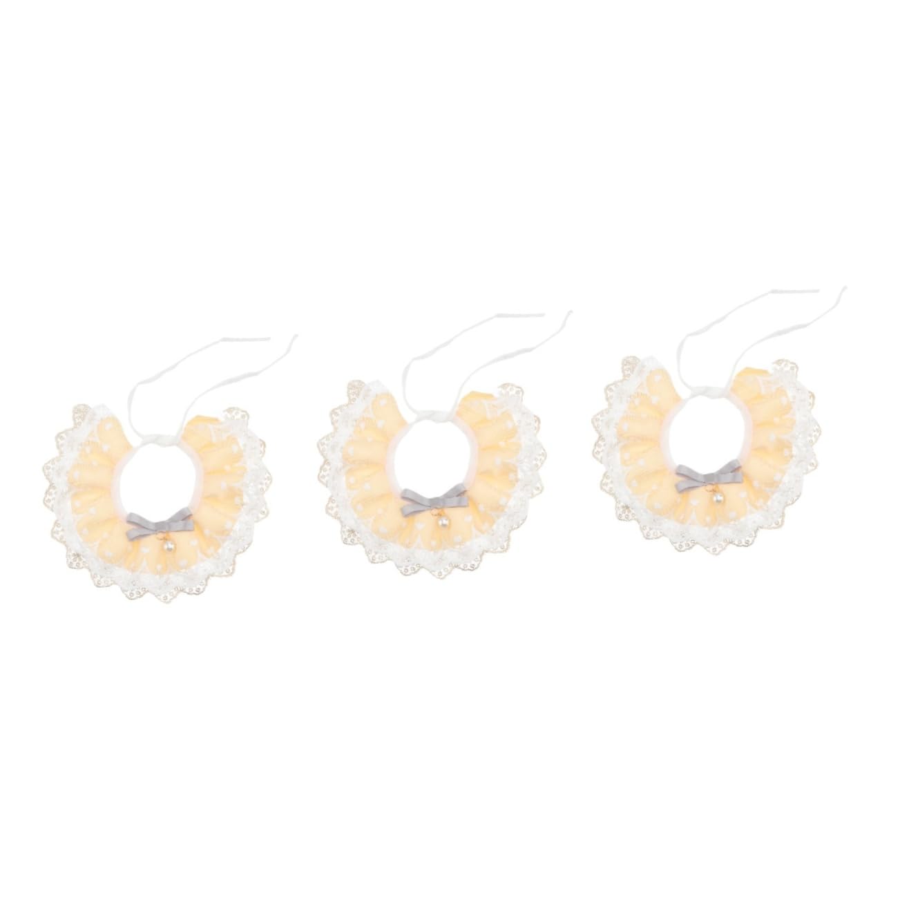Écharpe en dentelle pour animaux - Set de 3 colliers de Noël pour petits chiens et chats Yarnow