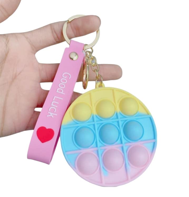 Image of AUGEN Cute Pop It Coin Purse Pouch Keychain For Gifting With Key Ring Anti-Rust (Pack Of 1)