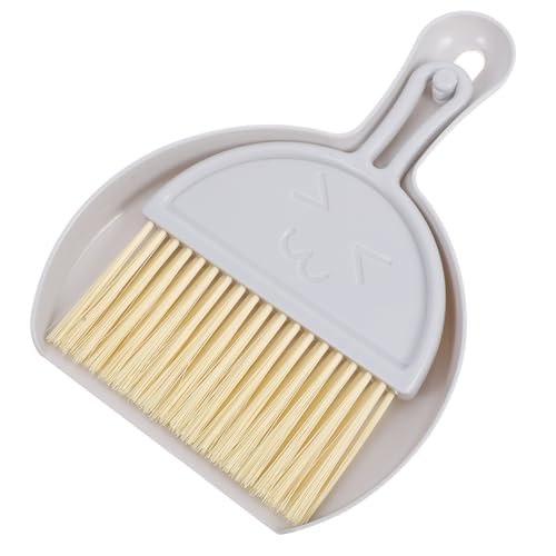 TOGEVAL Kleines Kehrblech und Handfeger Set Leichtes Mini Besen mit Staubschaufel für Haushalt Büro und Auto für Tierhaare Tische Tastaturen und Kleine Verschmutzungen