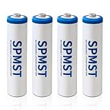 SPMST Rechargeable AAA Batteries Lithium 4 Pack,1200mWh 1.5V Constant Output Triple a Lithium Batteries 1600 Cycles Long Lasting