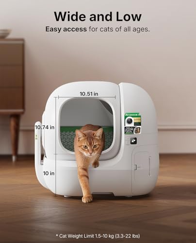 Image of PETKIT Purobot Max Pro 2 AI-Camera Self Cleaning Cat Litter Box, Extra Large Opening 210 Wide Angle Lens Cat Facial Recognition Automatic Litter Box with 5G WiFi App Control Odor-Free