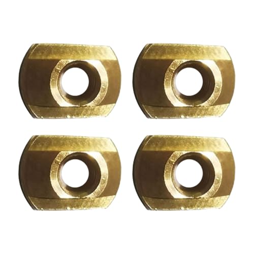 Milageto 4x M8 Hydrofoil Mounting T Nuts Supplies High Strength T Bolts Sturdy Sliding T Nuts Accessories for Water Sports Kites Board