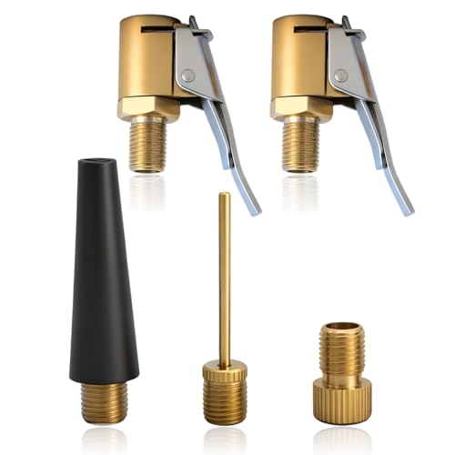 Kit adaptateur valve vélo compatible avec Bosch EasyPump, adaptateur Presta Schrader universel, embout valve auto pour pompe à air, aiguille ballon,...