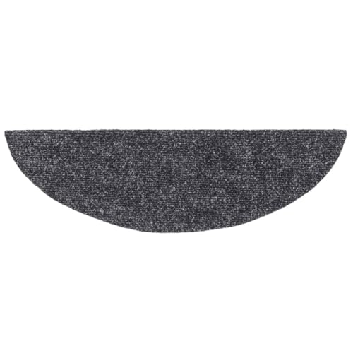Alfombrillas de escalones resistentes de alta densidad en gris oscuro con canto de 3cm 6
