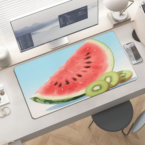 Desk Pad Protector 24x12 Inch Extended Watermelon Kiwi Fruit Mouse Mat miniatura 6