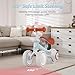 allobebe Baby Balance Bike for 1 Year Old, Toddler First Balance Bike, No Pedal Infant 4 Wheels Baby Walker First Birthday Gift, Mini Bike for 12-24 Months, Shinning Blue