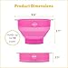 POPCO Hotpop Silicone Popcorn Popper - Large Microwave Corn Popper with Handles - Dishwasher Safe Silicone Popcorn Bowl - Ideal for Quick Snacks - Transparent Pink
