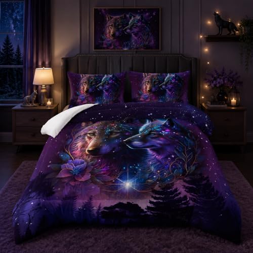 50% Off Wolf Bedding Set – King Size Comforter - Image 2