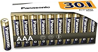 Baterie Panasonic AAA EVERYDAY POWER, 30 szt. baterii alkalicznych, AAA, Micro, LR03,1,5 V, 100% karton, bez tworzyw sztucznych, baterie zapewniające niezawodną energię w codziennym użytkowaniu