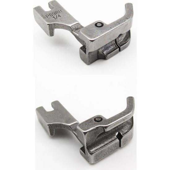 Bhavya Enterprises Combo P69RH-1/4 and P69LH-1/4 Presser Foot Right Side and Left Side Dori Piping Foot for Industrial Sewing Machine with High Shank-image-47