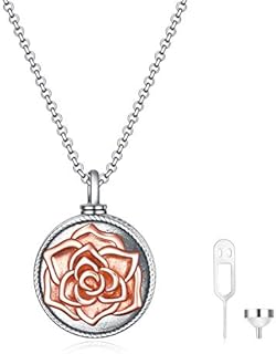 Sterling Silver Sunflower Urn Necklace for Ashes Cremation Memorial Jewellery for Ashes