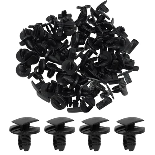 Yuiturt 50 Clips de Fixation Pare-chocs en Plastique, Rivets Auto Universels pour Citroën Peugeot (Jumpy, Berlingo, C3-C6) et Renault Clio 2, Attaches de...