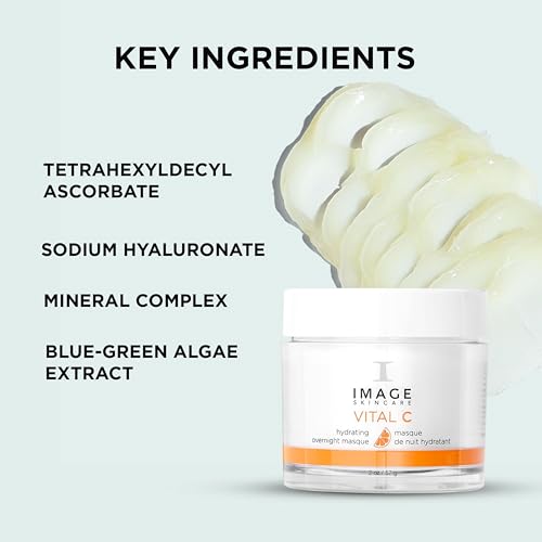IMAGE Skincare, VITAL C Hydrating Overnight Masque, Revitalizing Sleeping Facial Mask with Blue-Green Algae Extract and Hyaluronic Acid, 57 g - Image 6